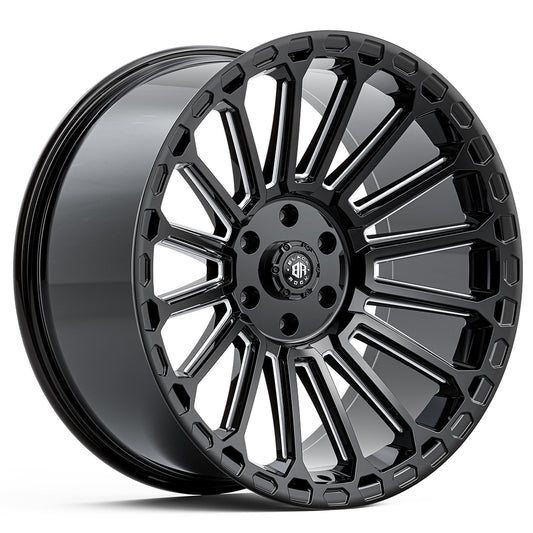 BLACK ROCK WHEELS - EMPIRE Gloss Black Milled