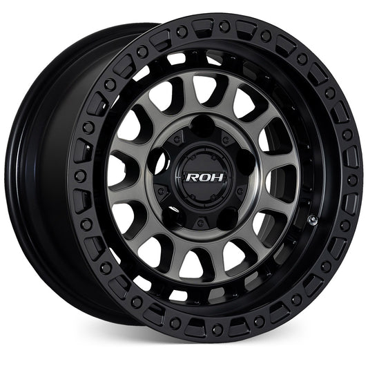 ROH WHEELS - ASSAULT Matt Black with Black Bolts and Graphite face