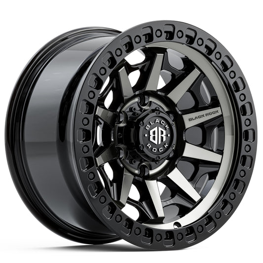 BLACK ROCK WHEELS - CAGE Gloss Black Tinted