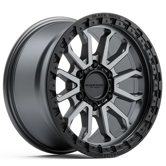 BLACK ROCK WHEELS - COBRA Gunmetal Black Ring