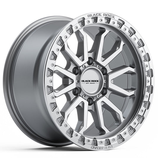 BLACK ROCK WHEELS - COBRA Silver Machine