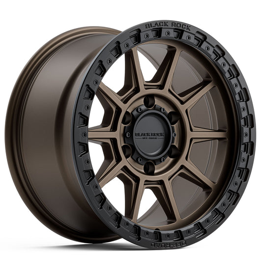 BLACK ROCK WHEELS - GUNNER Dark Bronze Black Ring