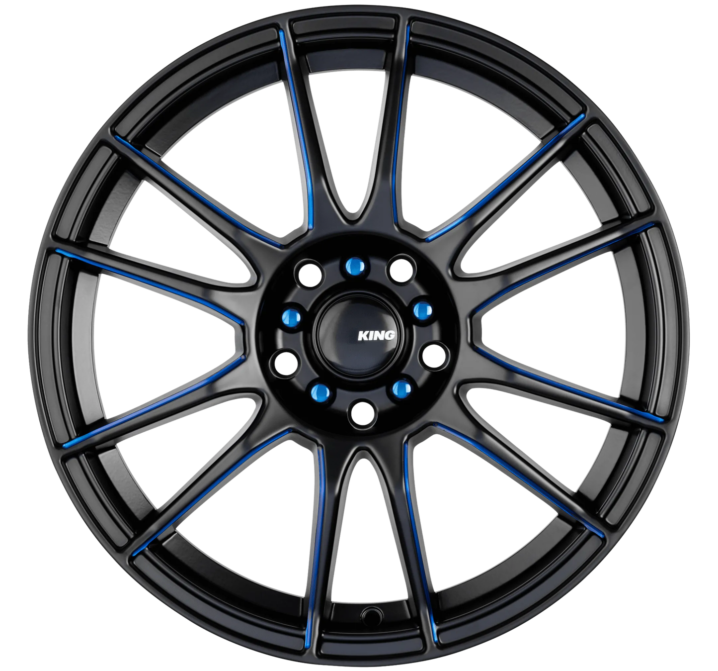 KING CIRCUIT Satin Black Blue Milled