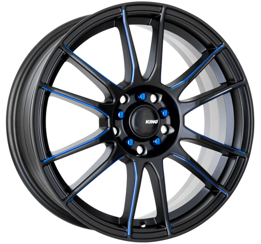 KING CIRCUIT Satin Black Blue Milled