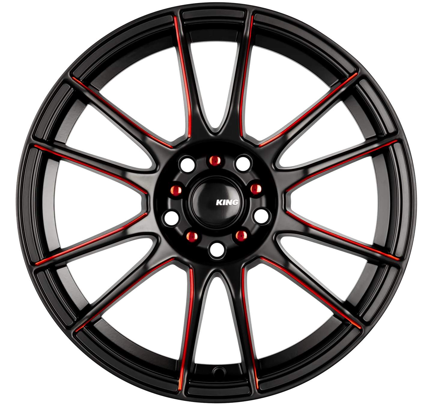 KING CIRCUIT Satin Black Red Milled