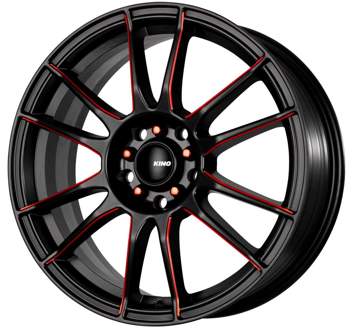 KING CIRCUIT Satin Black Red Milled