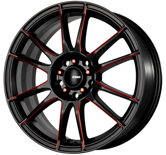 KING CIRCUIT Satin Black Red Milled