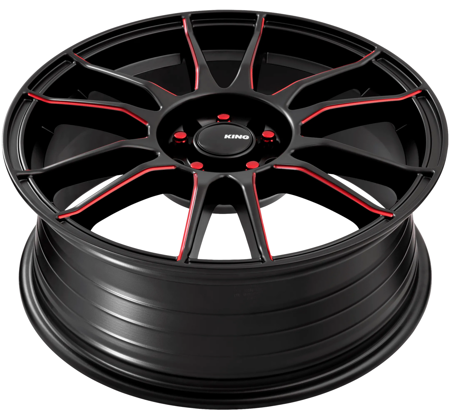 KING CIRCUIT Satin Black Red Milled