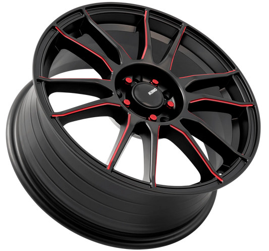 KING CIRCUIT Satin Black Red Milled