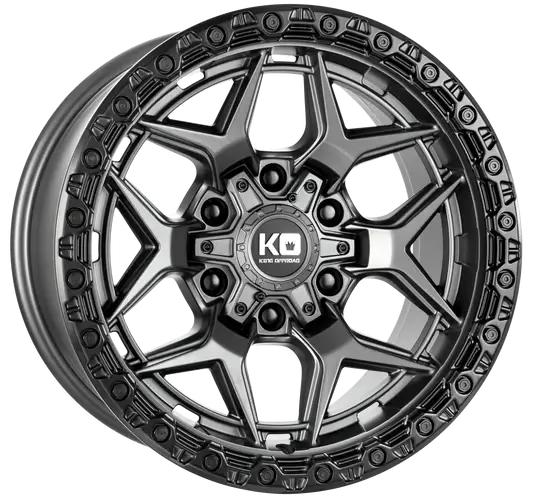 KING GROWLER Matte Titanium Black Bead Ring