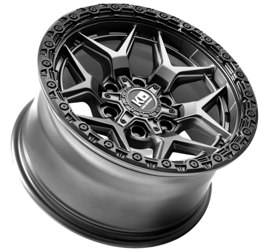 KING GROWLER Matte Titanium Black Bead Ring