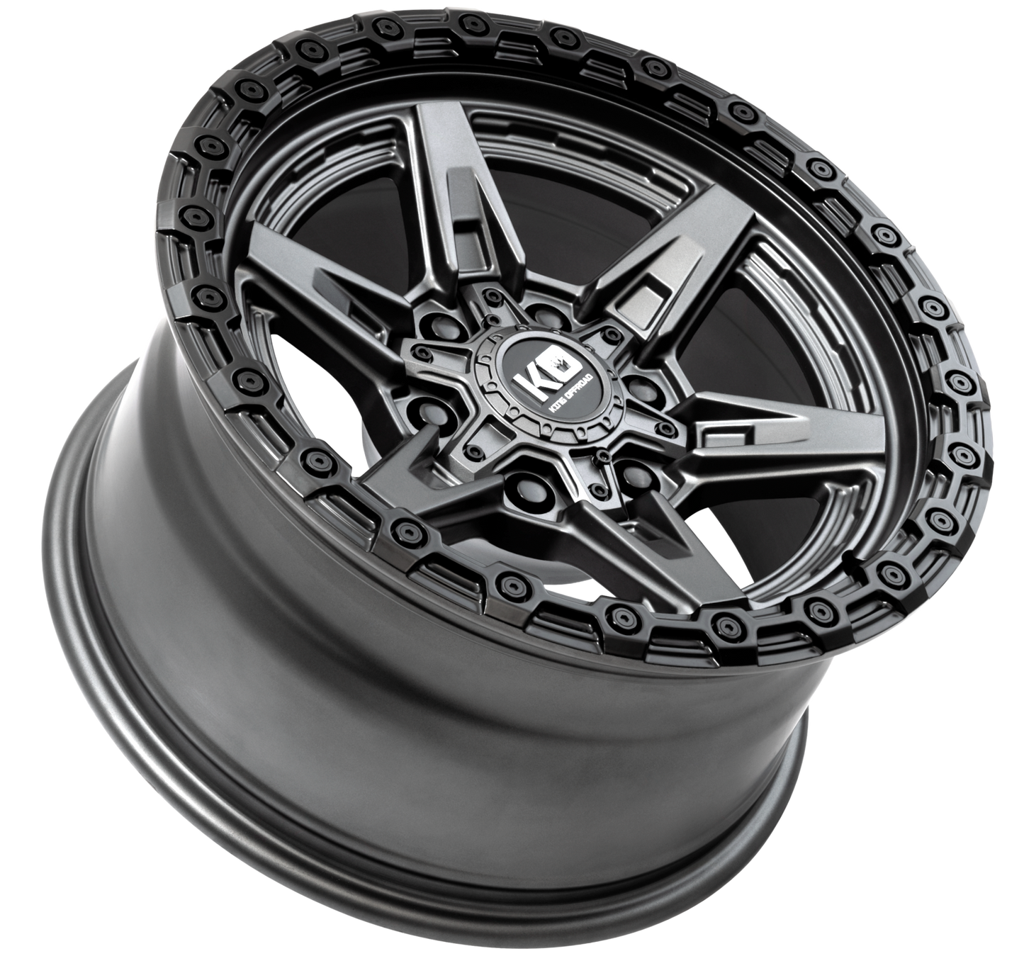 KING TITAN Matte Titanium Black Bead Ring