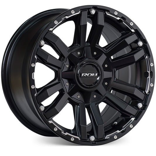 ROH WHEELS - VAPOUR Matt Black with Silver Bolts