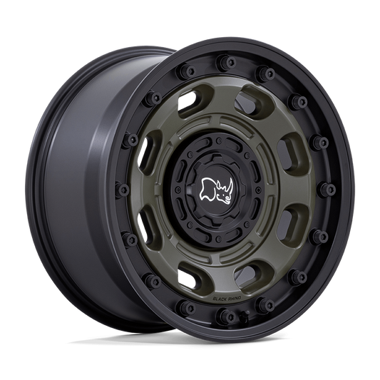 BLACK RHINO WHEELS - ATLAS Olive Drab Green Black Lip