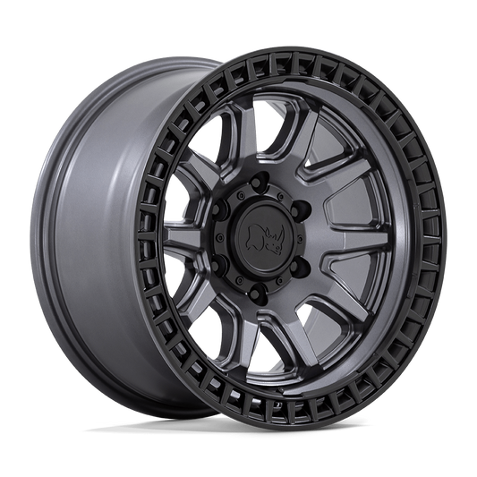 BLACK RHINO WHEELS - CALICO Matte Gunmetal Matte Black Lip