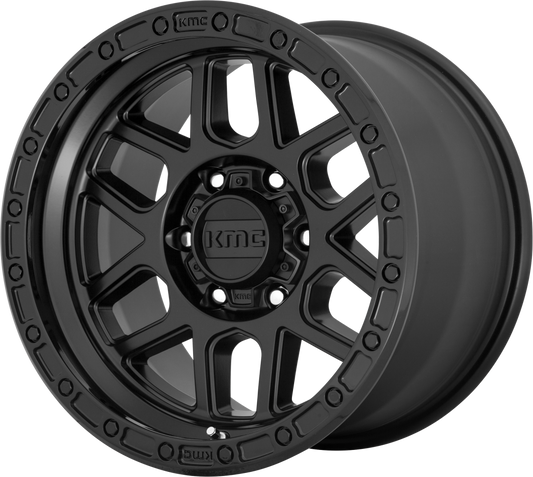 KMC MESA KM544 SATIN BLACK GLOSS BLACK LIP