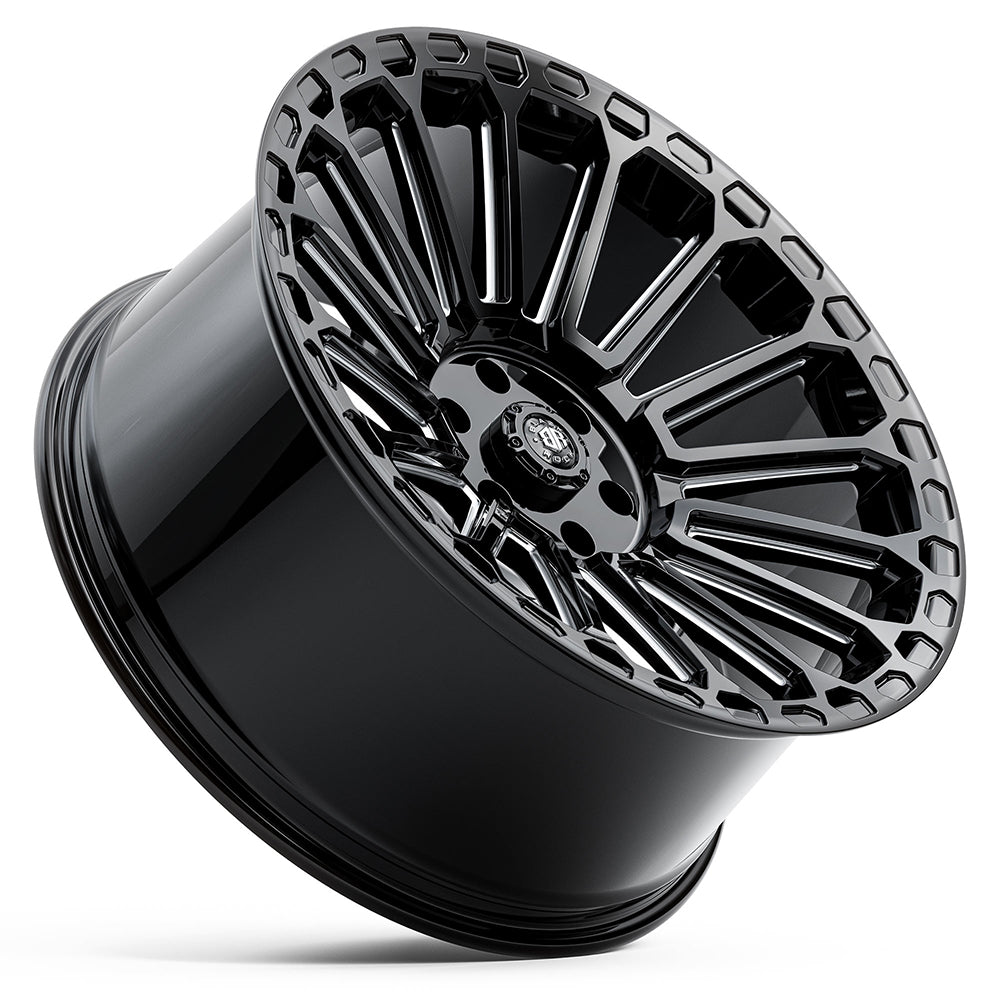 BLACK ROCK EMPIRE Gloss Black Milled – Gas Wheels & Tyres