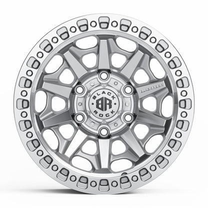 BLACK ROCK WHEELS - CAGE Silver Machined