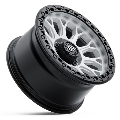 BLACK ROCK SPIDER Satin White Black Ring