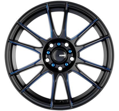 KING CIRCUIT Satin Black Blue Milled