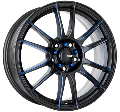 KING CIRCUIT Satin Black Blue Milled