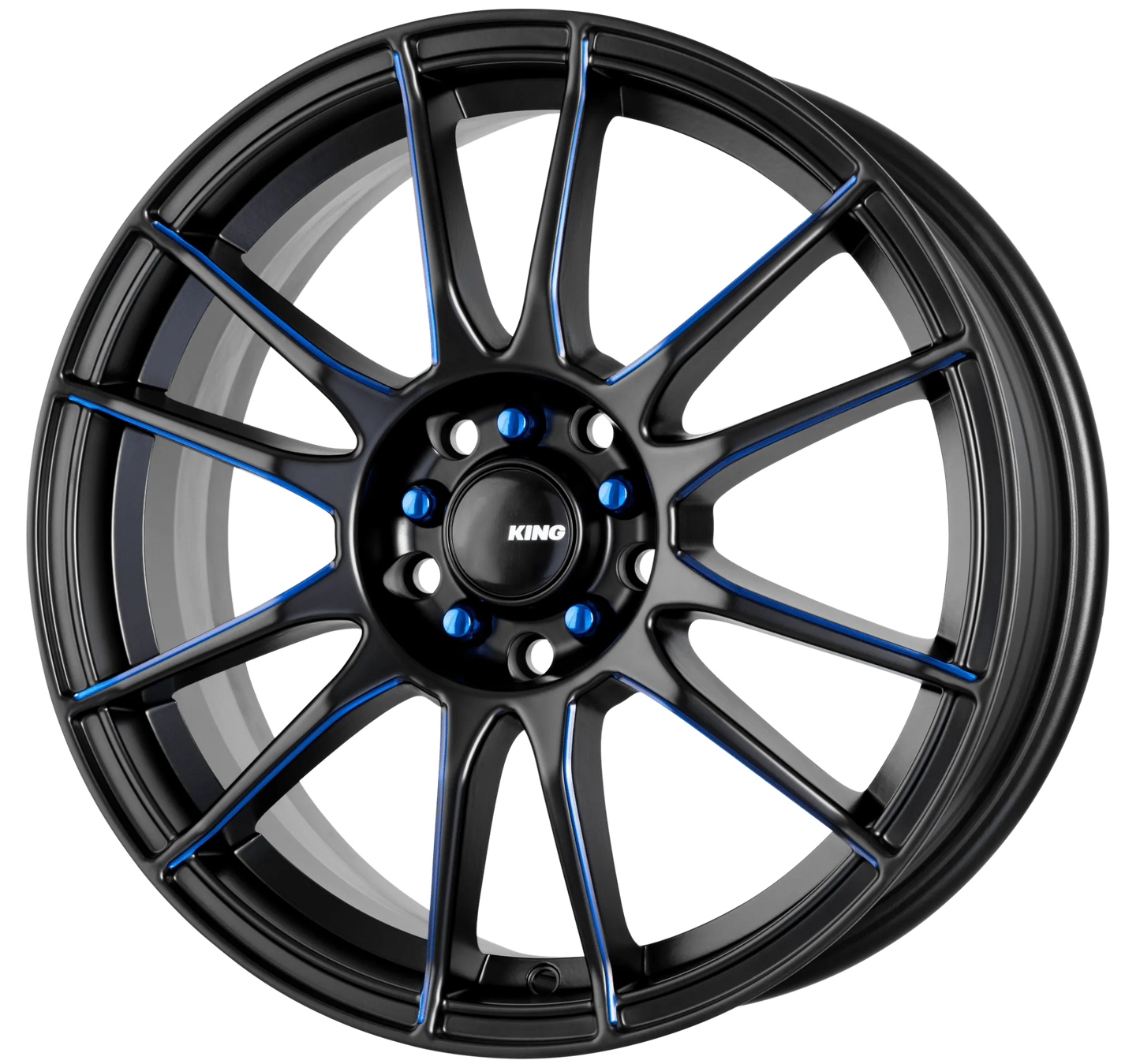 KING CIRCUIT Satin Black Blue Milled
