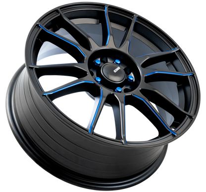 KING CIRCUIT Satin Black Blue Milled