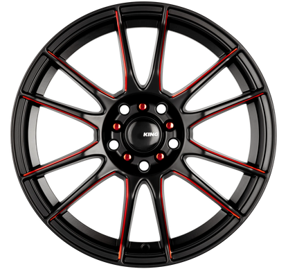 KING CIRCUIT Satin Black Red Milled