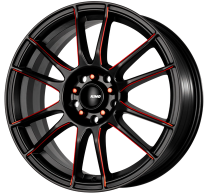 KING CIRCUIT Satin Black Red Milled