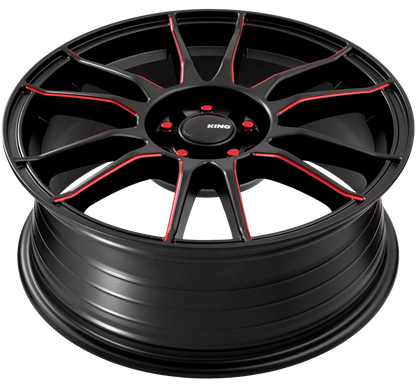 KING CIRCUIT Satin Black Red Milled