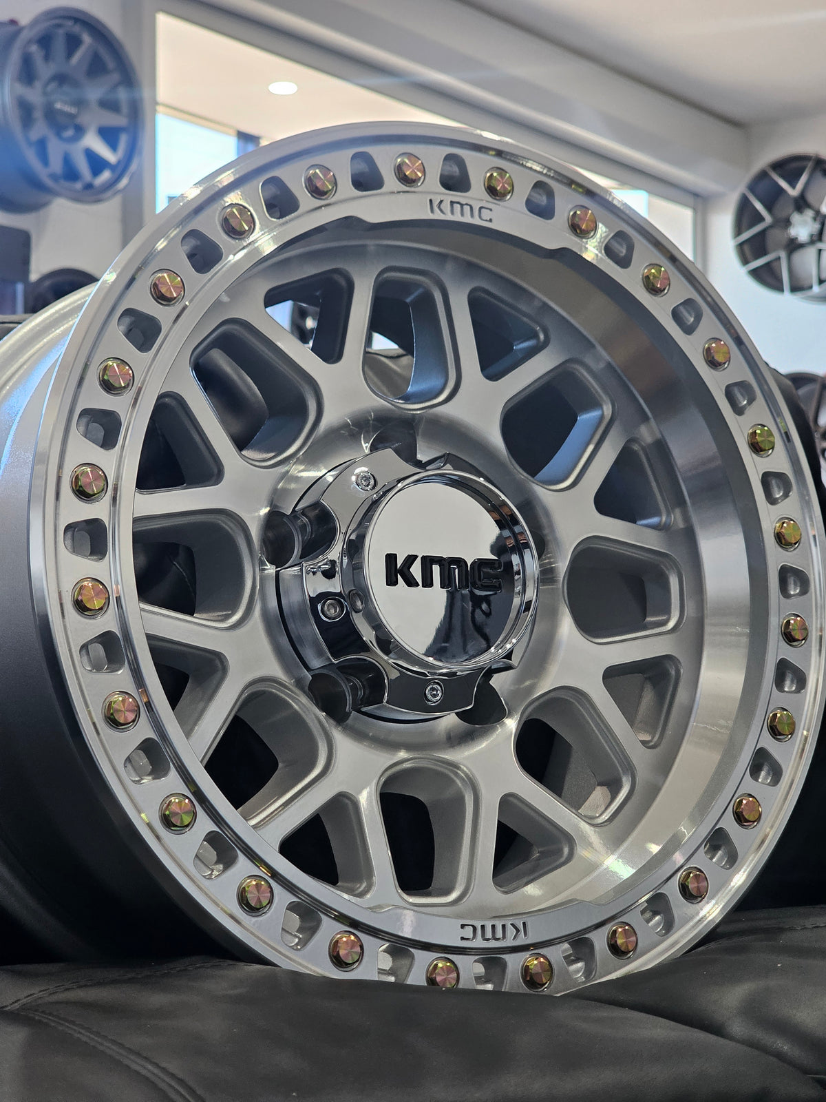 Kmc Ford Rims KMC GRS KM549 Gloss Silver Machine Face – Gas Wheels & Tyres