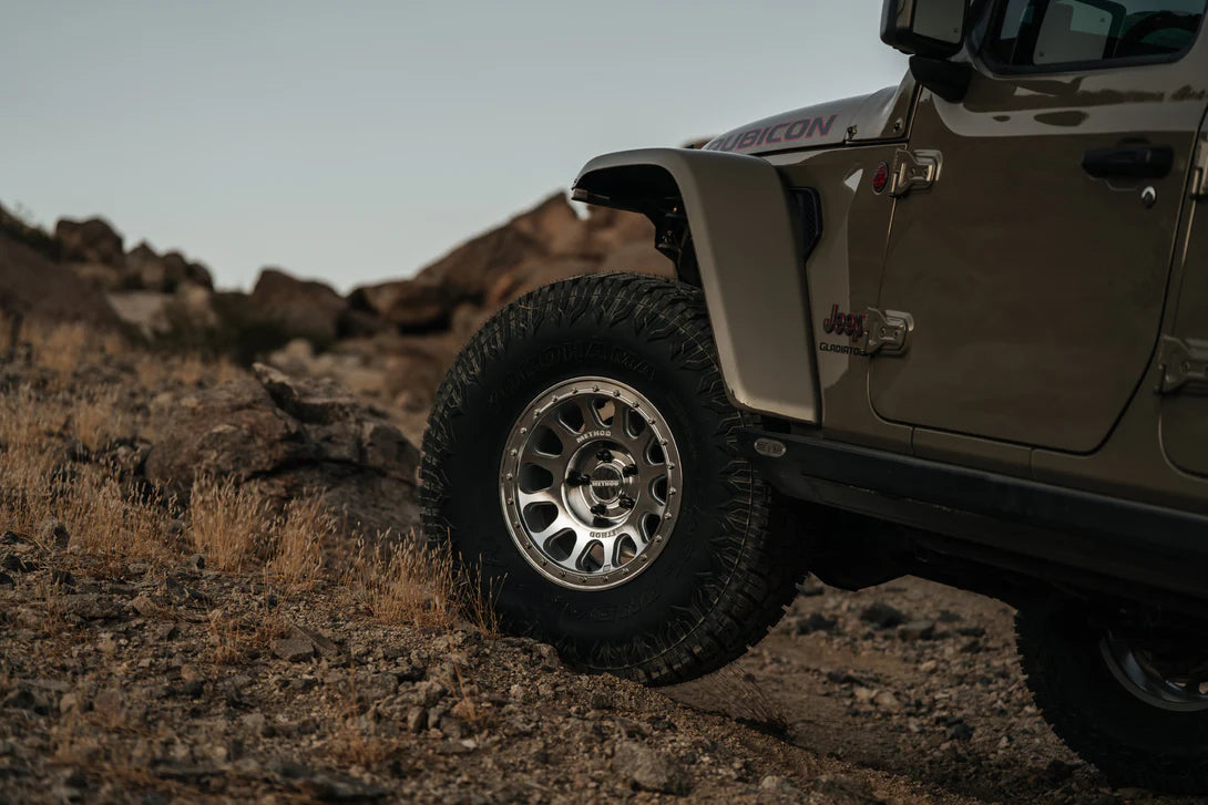 Jeep Rubicon with Method 709 machine wheel fitted with Yokohama Tyres