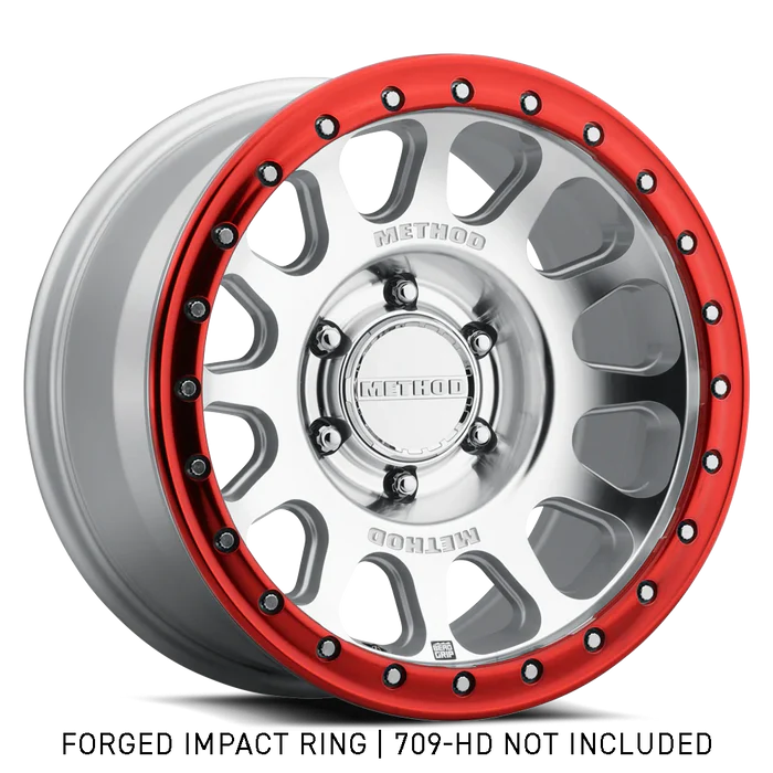 Red Dress Ring Machined 709 Method