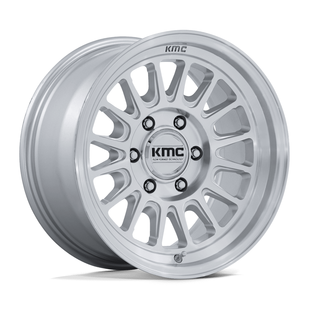 KMC IMPACT FFT KM733 GLOSS SILVER MACHINED FACE