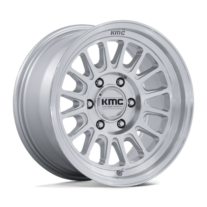 KMC IMPACT FFT KM733 GLOSS SILVER MACHINED FACE