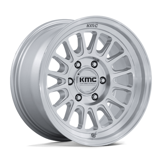 KMC IMPACT FFT KM733 GLOSS SILVER MACHINED FACE