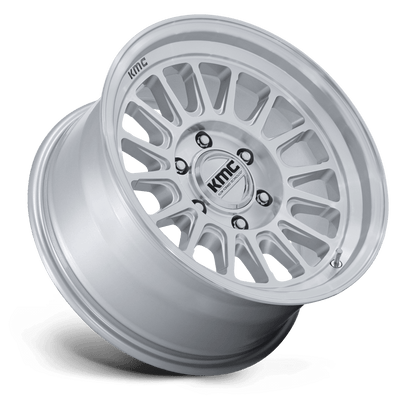 KMC IMPACT FFT KM733 GLOSS SILVER MACHINED FACE